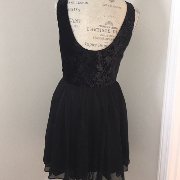 Free People Black Velvet Dress - Picture 4 of 4